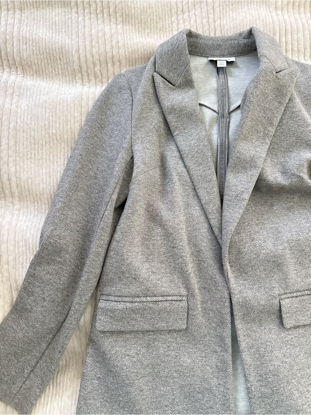 Topshop Gray Textured Tailored Blazer Jacket – Size US 2